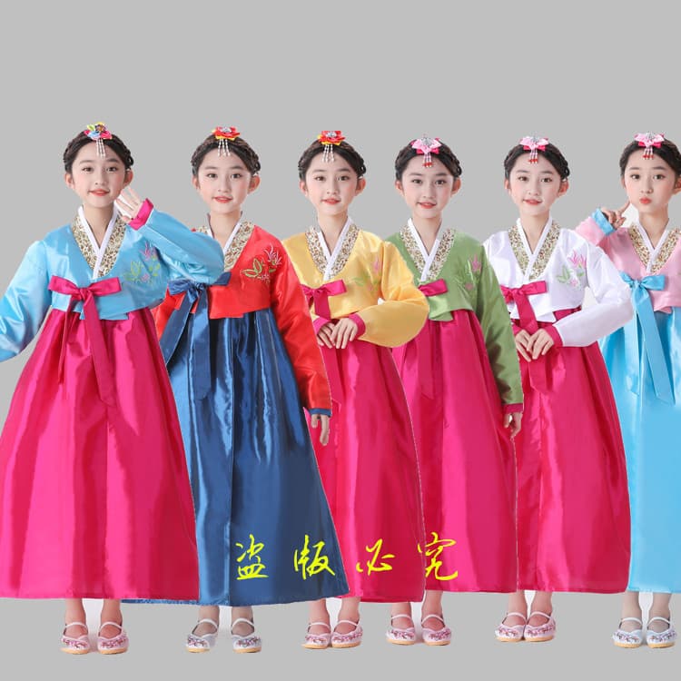 Hanbok meninas trajes do norte-coreano trajes de dança étnica das crianças coreia Daeongjin palco desempenho dedicado me