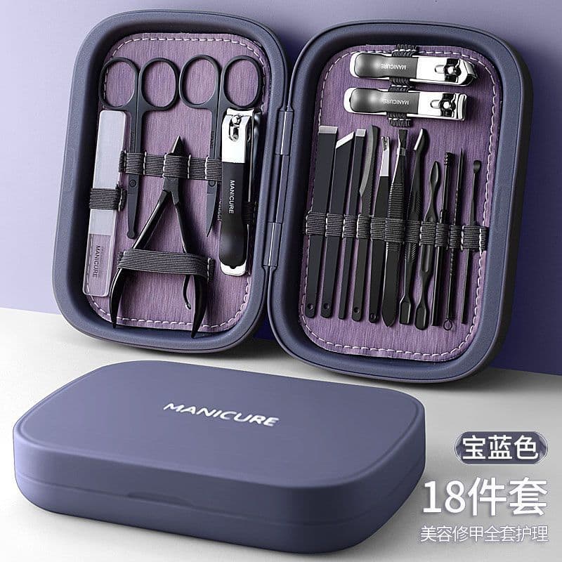 18 peças conjunto de cortador de unhas tesoura de unhas Pedicure ferramenta completa profissional