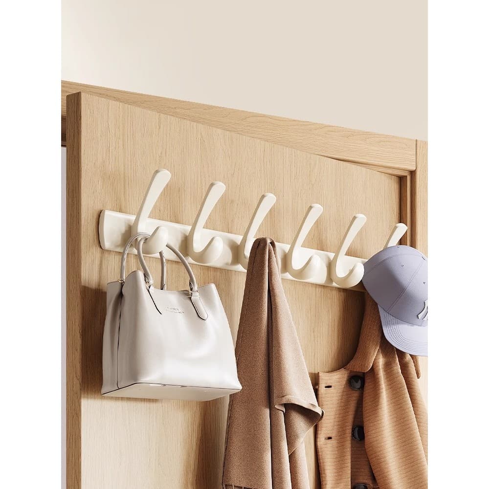 Cabide de roupas sem perfuração, pendurado na parede atrás da entrada da porta, forte suporte de carga, gancho de armári