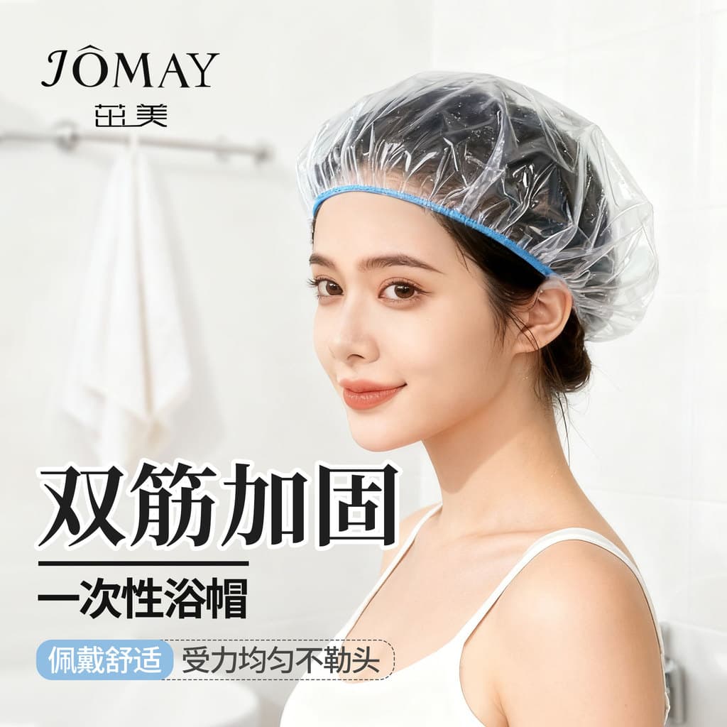 Touca de banho descartável, touca de banho feminina à prova d'água para uso doméstico, touca de tintura de cabelo, espes