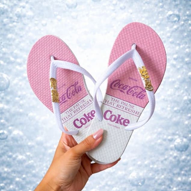 Chinelo Casual Havainas Feminino Coke Coca Cola Antiderrapante Modelo Novo