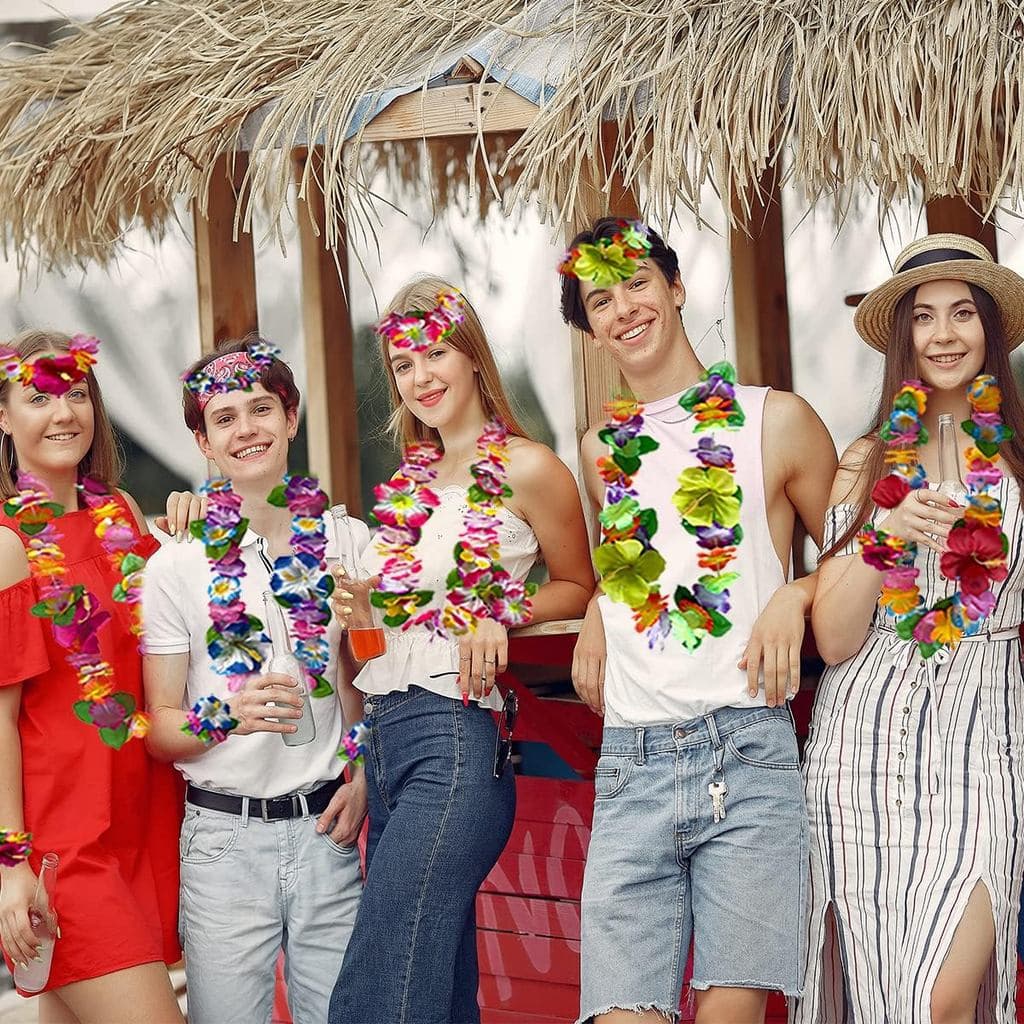 Colar Havaiano lei Peça De Cabeça tropical luau Flor De Seda Havaiana Festa Temática , Férias Na Praia De Verão , Lembra