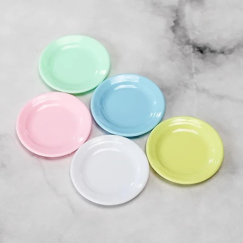 Simulação de Comida em Miniatura, Pequeno Prato, Kit de Materiais para Casa de Bonecas DIY, Acessórios, Brinquedos Infan
