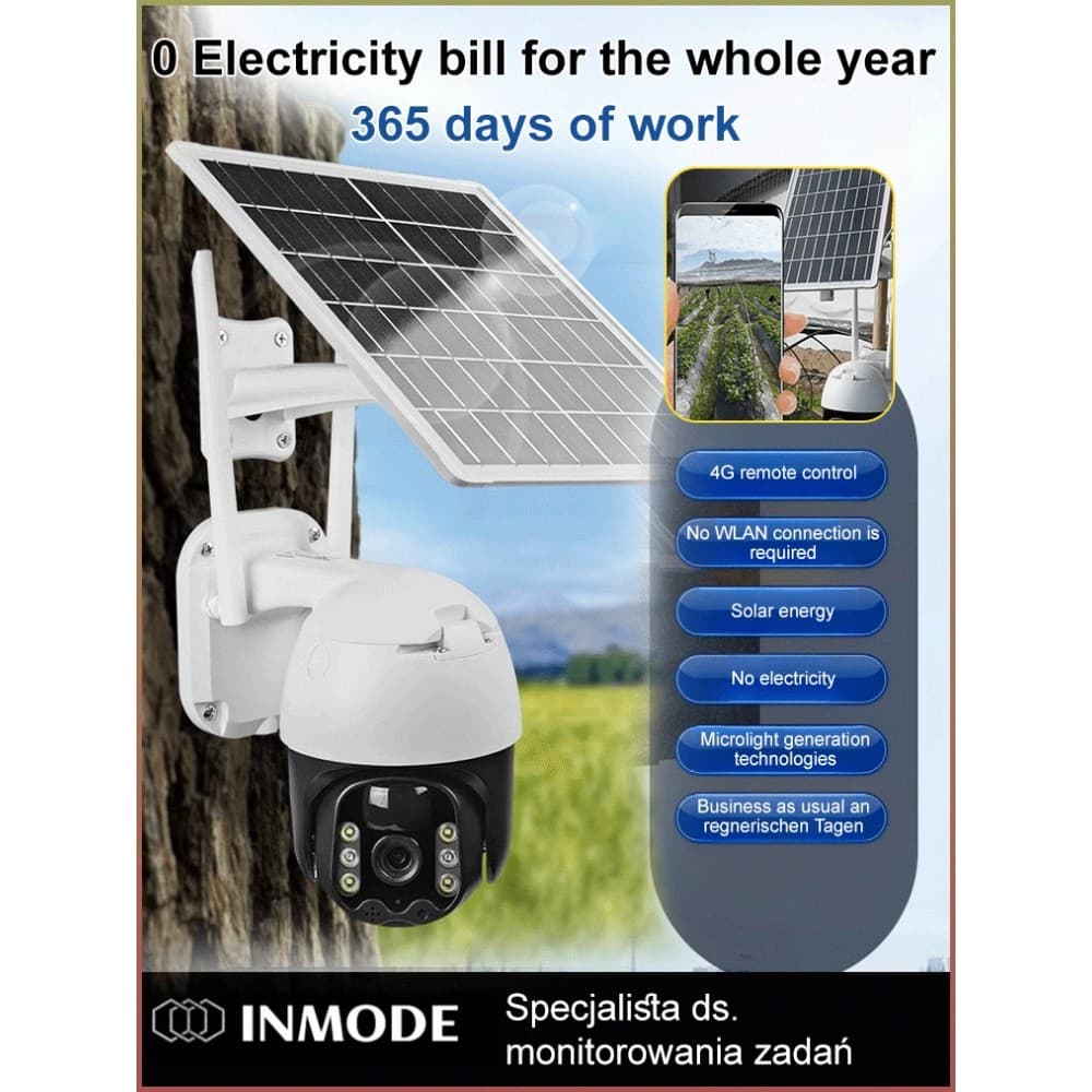 [Visão Noturna HD] Wireless Solar Surveillance Camera/Solar Camera/Outdoor/HD Night Vision Câmera de Segurança/Sem Fio/R