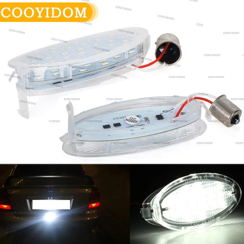 Para Opel 2003 Vauxhall Astra F Corsa B Vectra Canbus Nenhum Erro Acessórios Automóveis 24LED Luz Da Placa De Licença Lâ