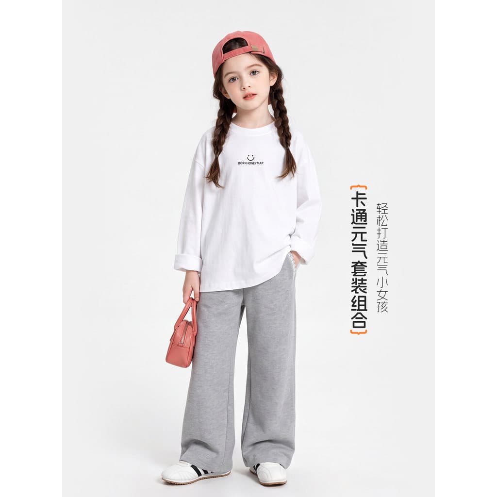 Meninas início do outono usar um conjunto completo 2026 outono novo estilo crianças conjunto de duas peças meninas prima