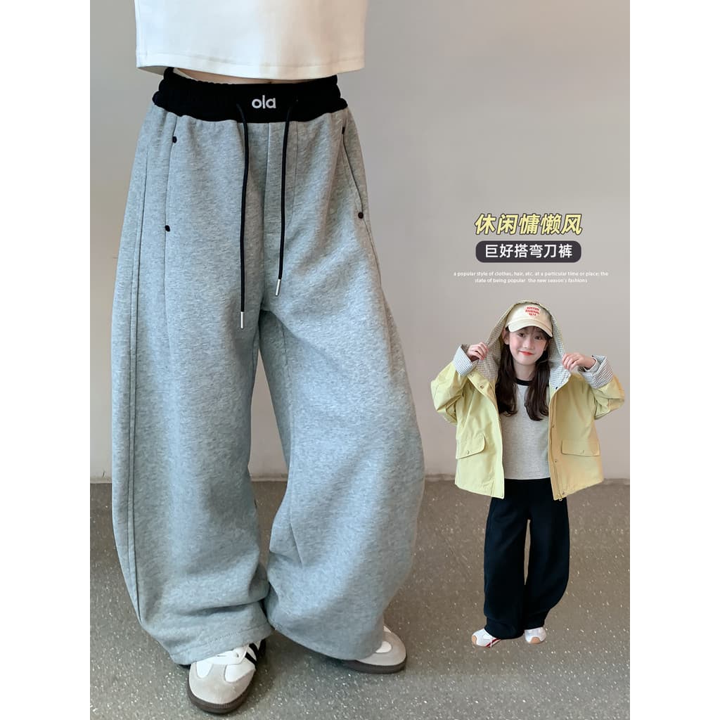 Meninas calças de outono 2026 novo estilo roupas infantis médio grande calças esportivas infantis crianças meninas Sweat