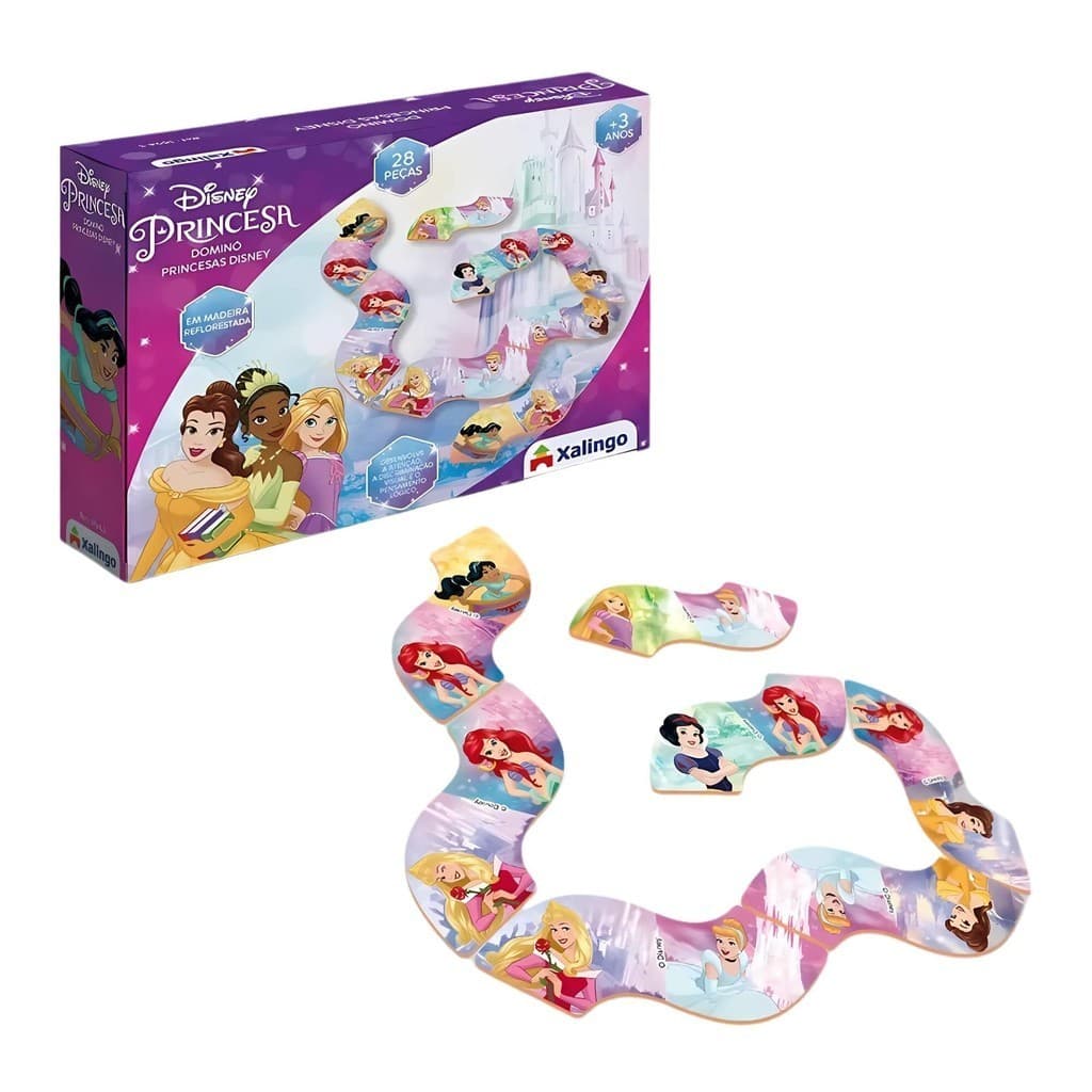 Jogo Dominó Princesas Disney 28 Peças