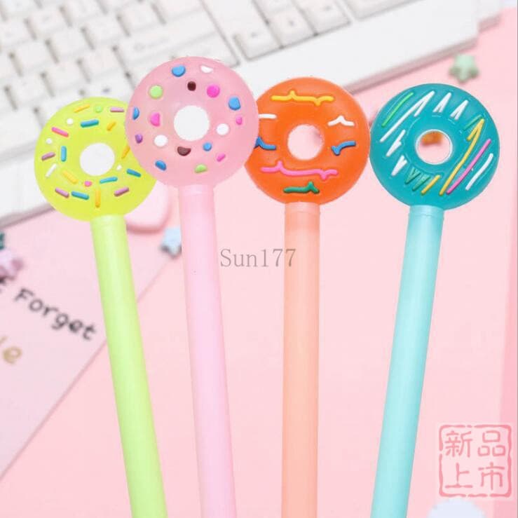 2026 versão coreana papelaria novo produto bonito criativo caneta tinteiro doce cor assinatura caneta Donut Gel caneta v