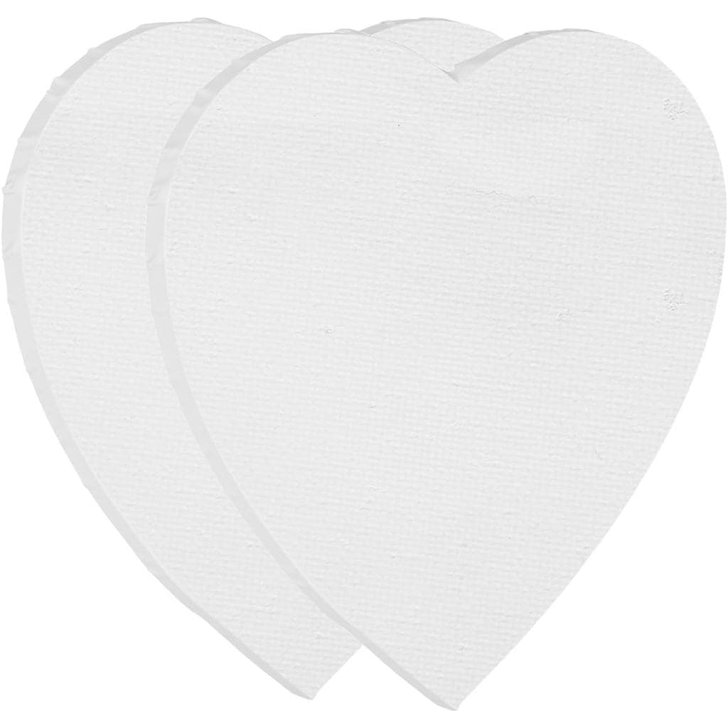 PATIKIL 2 Peças de Tela Esticada em Forma de Coração, 12''x12'', Painéis de Tela de Algodão em Branco para Pintura Acríl