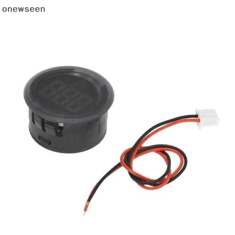 Voltímetro Redondo De LED Para Carro , DC 4-100V , Monitor Digital De Medidor De Tensão Motocicleta Automotiva , Modific