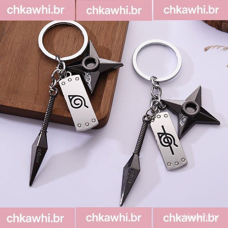 Chaveiro Unissex Naruto Kunai Dart Shuriken Weapon Konoha Para Bolsas 2021 Anime