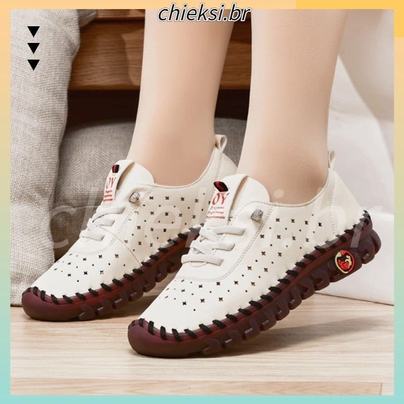 Tênis Plataforma Ortopédicos Femininos em Malha Elástica, Elegantes, Casuais e Confortáveis para Caminhada 2374 MRYA K8R