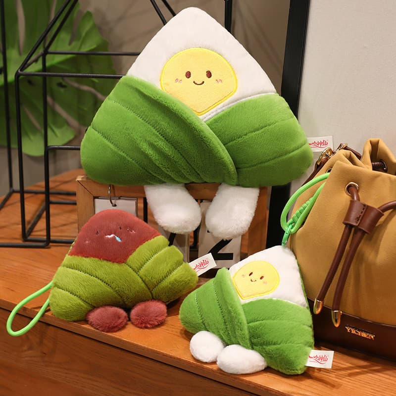 Dragão barco Festival bonito zongzi boneca pasta de feijão zongzi brinquedo de pelúcia pingente empresa atividade traves