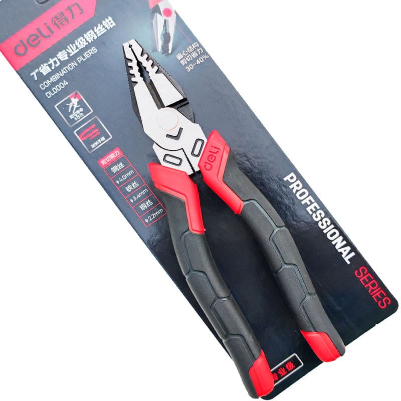 Alicate de fio Deli 27cm de grau profissional resistente, economia de trabalho, alça estreita estendida, corte Diagonal