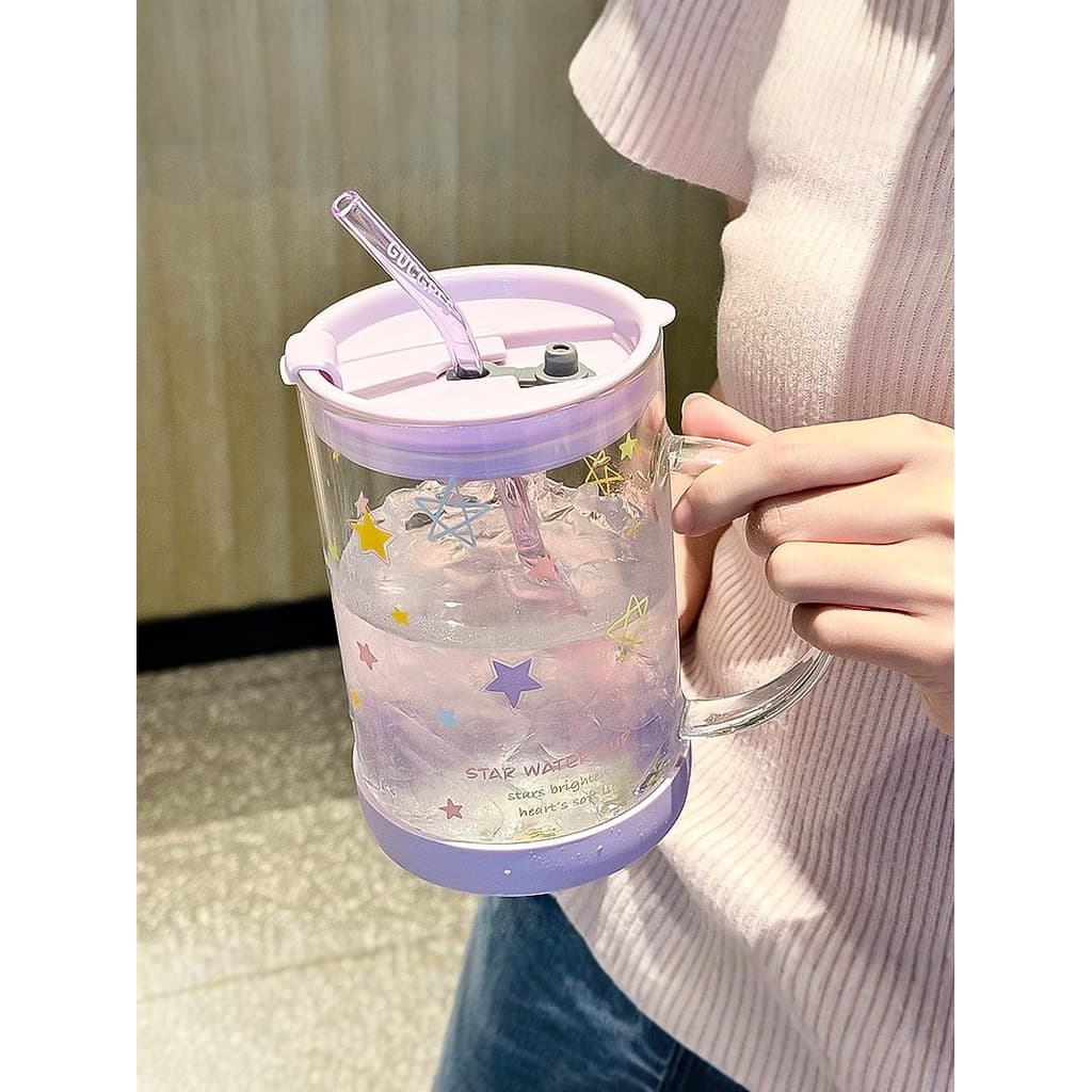 1.000ml de vidro de grande capacidade, alto valor, resistente a altas temperaturas, copo para beber, suco de leite para