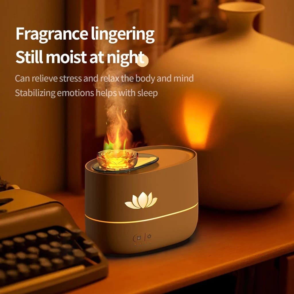 Umidificador De Ar Flor De Lótus , Difusor De Aroma USB Com Lâmpada LED , Mini Óleo Essencial De Aromaterapia Para Casa