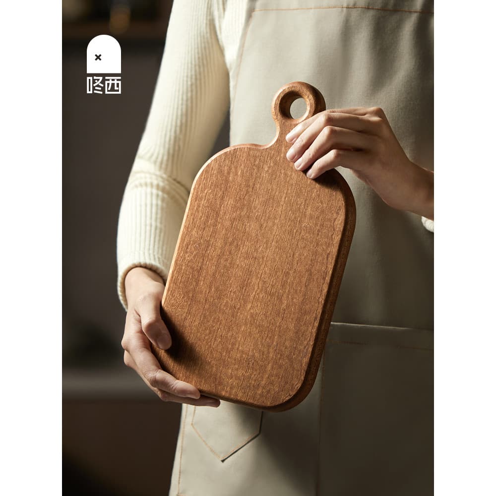 Dongxi Tábua de corte pequena de ébano, Mini tábua de corte de suplemento alimentar para bebê, madeira sólida, tábua de