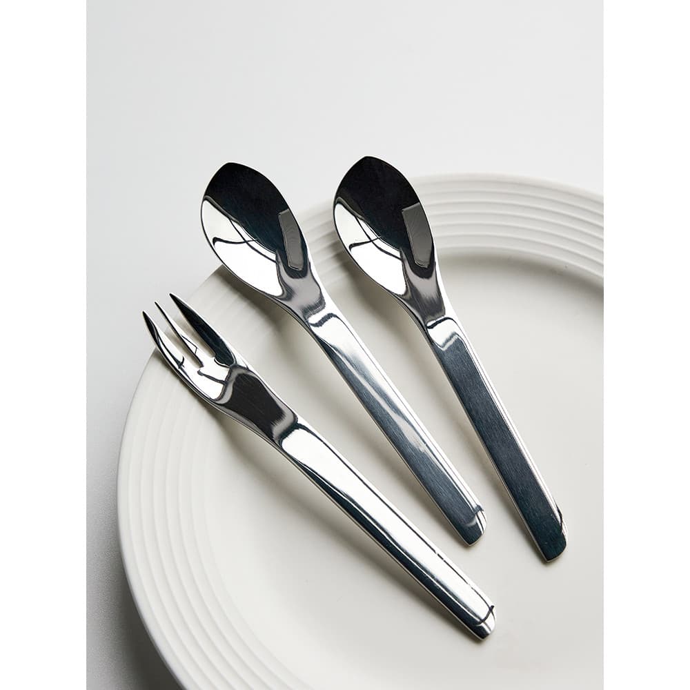 Colher de sobremesa estilo Mili, colher de café requintada, colher de agitação de aço inoxidável, sobremesa doméstica, c