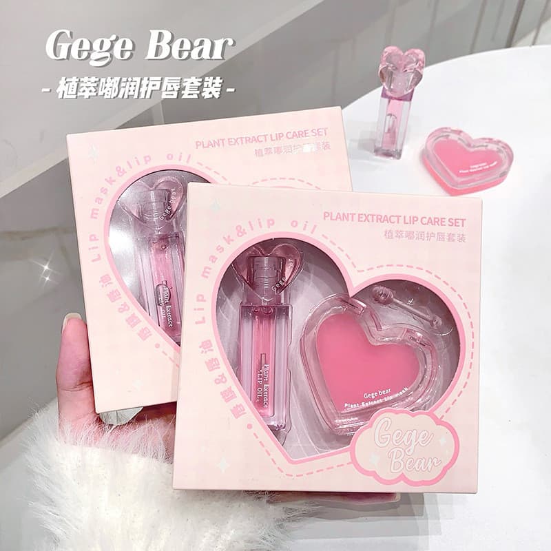 Gogo Bear Plant Extract Toot Hidratante Conjunto de proteção labial Hidratante Não gorduroso Hidratante Anti-descascamen