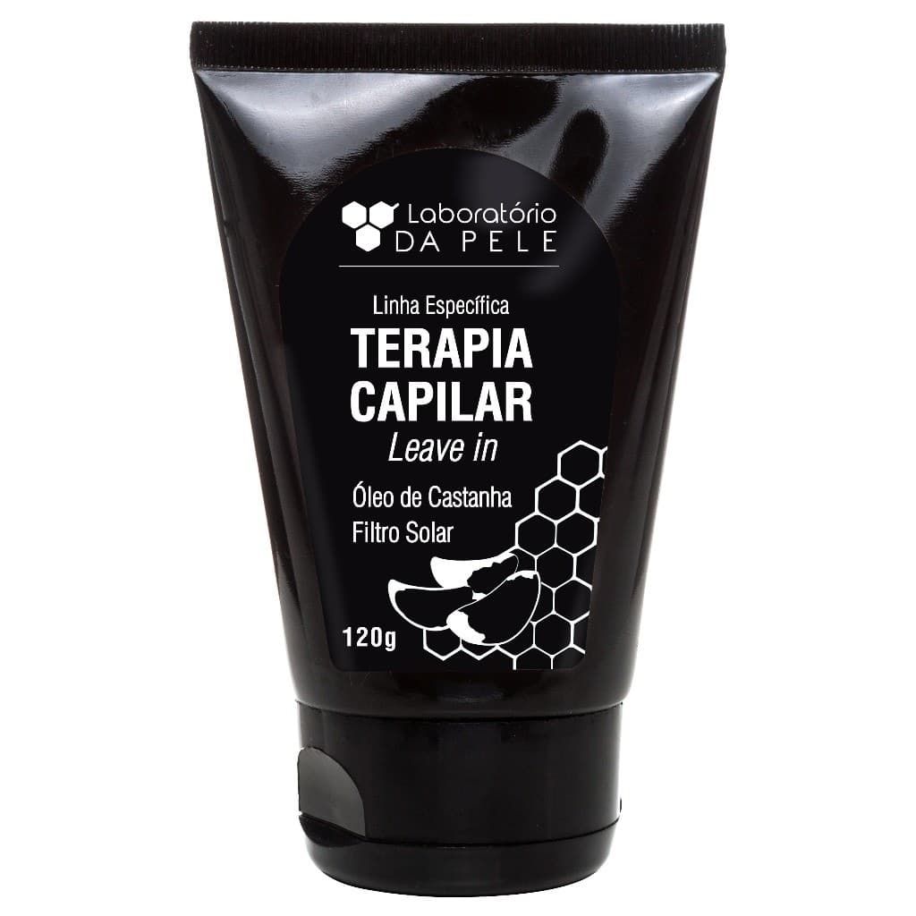 LEAVE IN COM ÓLEO DE CASTANHA E FILTRO SOLAR - 12OG Laboratório da Pele TERAPIA CAPILAR cabelo tratamento