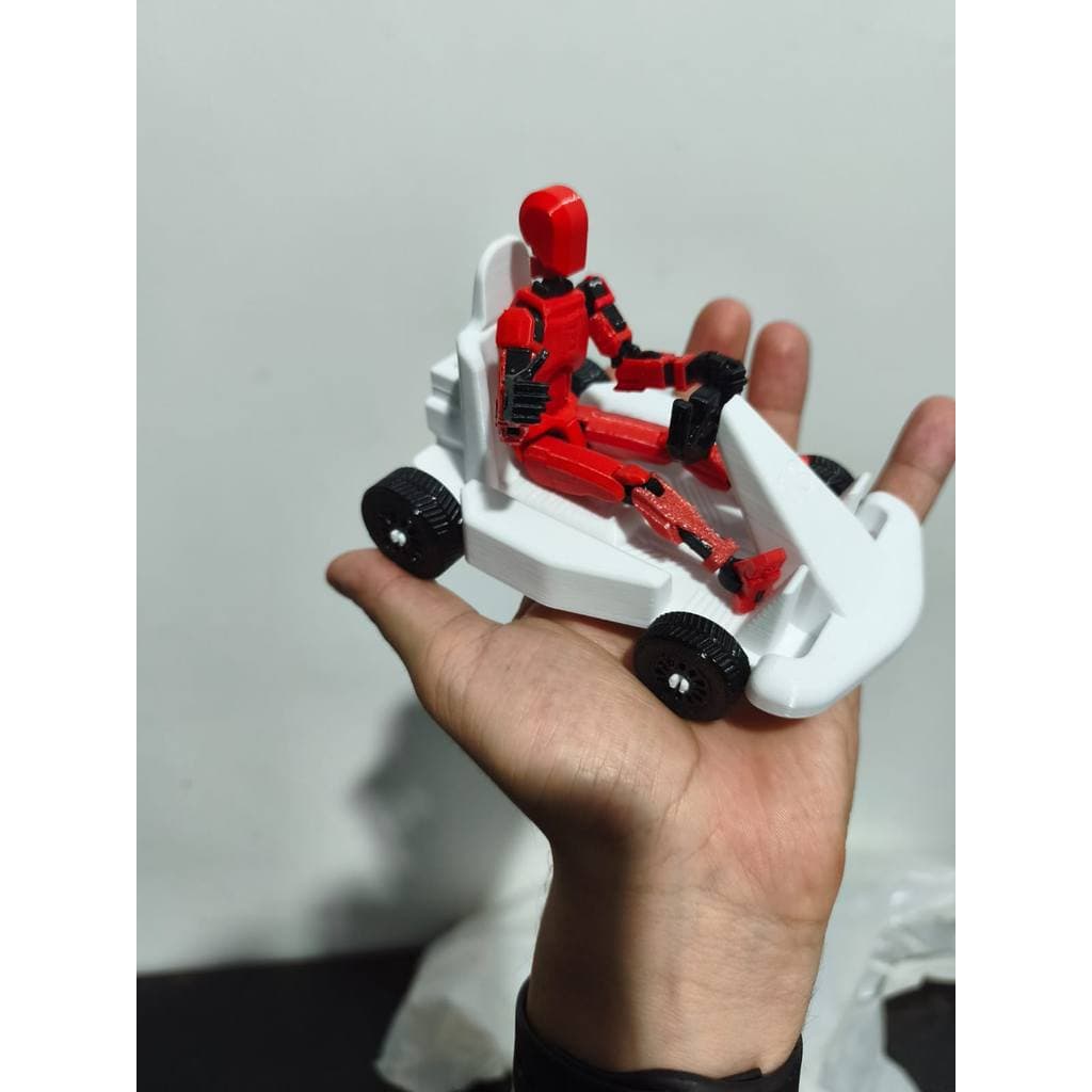 Carro Kart boneco Dummy 13cm Compatível Articulado | Diversas Cores | Acessório para Action Figure