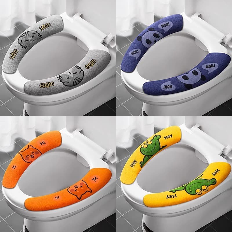 Almofada de assento de vaso sanitário doméstico adesivo pegajoso almofada de assento de vaso sanitário quatro Universal