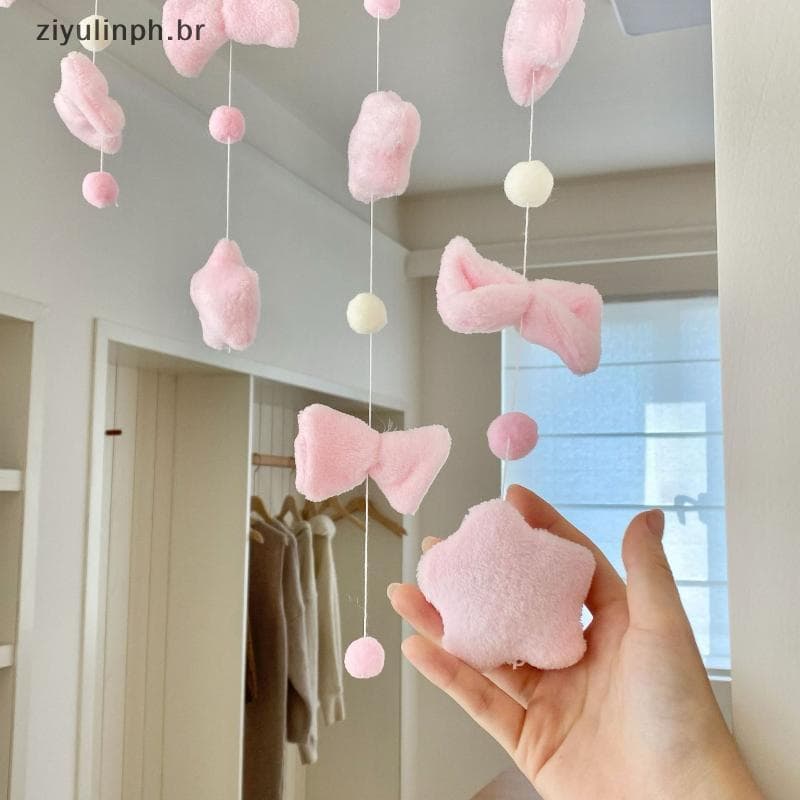 ziyulinph Cortina De Porta Com Nó Fofo , Divisória Para Quarto , Janela Saliente , Sem Perfuração , Decoração De Coração