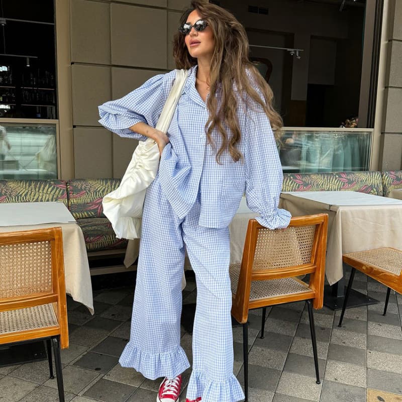Cross-Border senhoras Homewear confortável Casual novo estilo para fora calças de manga curta simples Super conforto