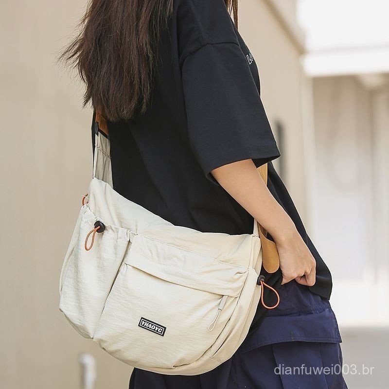 Nova bolsa casual leve de grande capacidade, bolsa transversal para o dia a dia e aulas, mochila esportiva de ombro únic