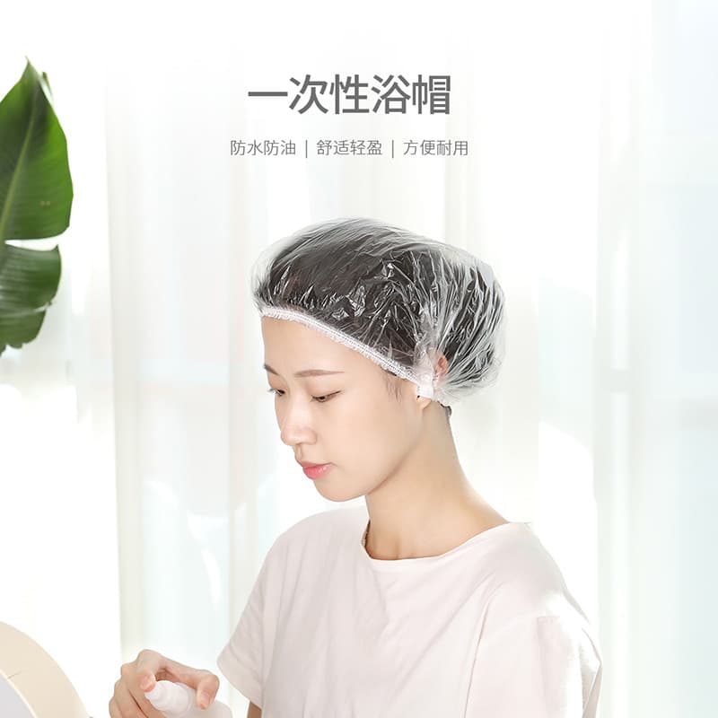 FaSoLa touca de banho descartável, touca de banho para cabelo, capa à prova d'água para tintura de cabelo, 50 peças