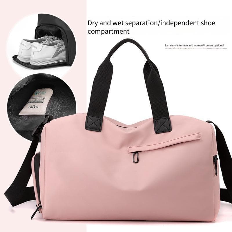Bolsa De Viagem Para Academia Separação Seca E Úmida Com Compartimento Independente Sapatos Impermeável Leve Resistente