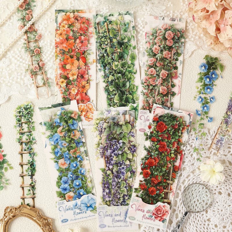 Yuezhen Teng flores da manhã adesivos à prova dwaterproof água manual adesivos manual adesivos pet manual Material adesi
