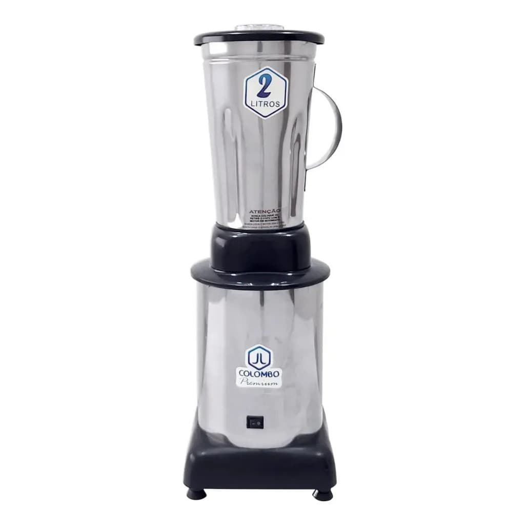 Liquidificador Industrial JL Colombo 2L Inox 700W Açaí Liquidificador Industrial Profissional Baixa Rotação