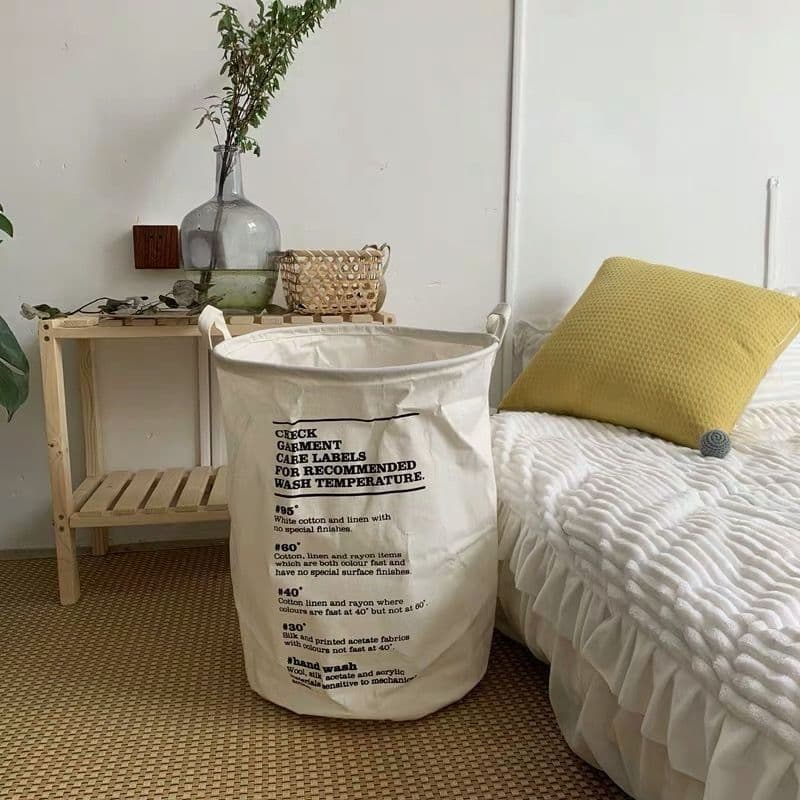 Cesto de roupa suja estilo INS, cesto de armazenamento moderno, cesto de roupa suja dobrável para uso doméstico, bolsa d
