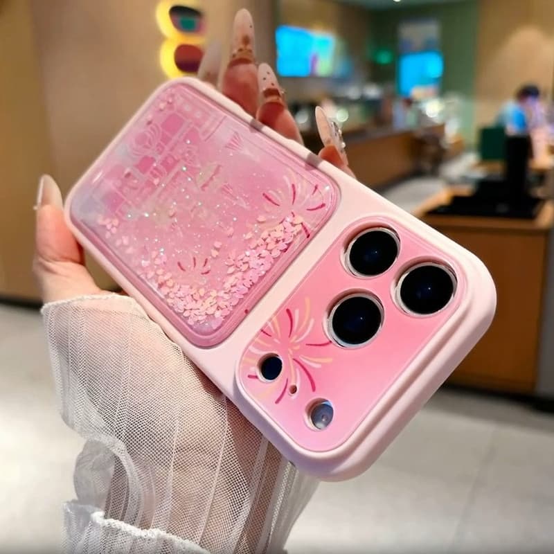 Castelo Em Pó Corning Fluindo Areia Escudo Caso De Telefone Para IPhone 18 17 16 15 14 13 Pro Max Plus Capa