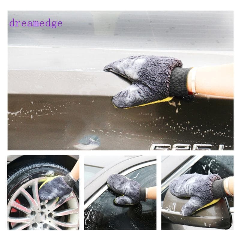 dreamedge Luva De Lavagem De Carro Microfibra Chenille Luvas De Macia Toalha De Limpeza Pano Detalhando Automática
