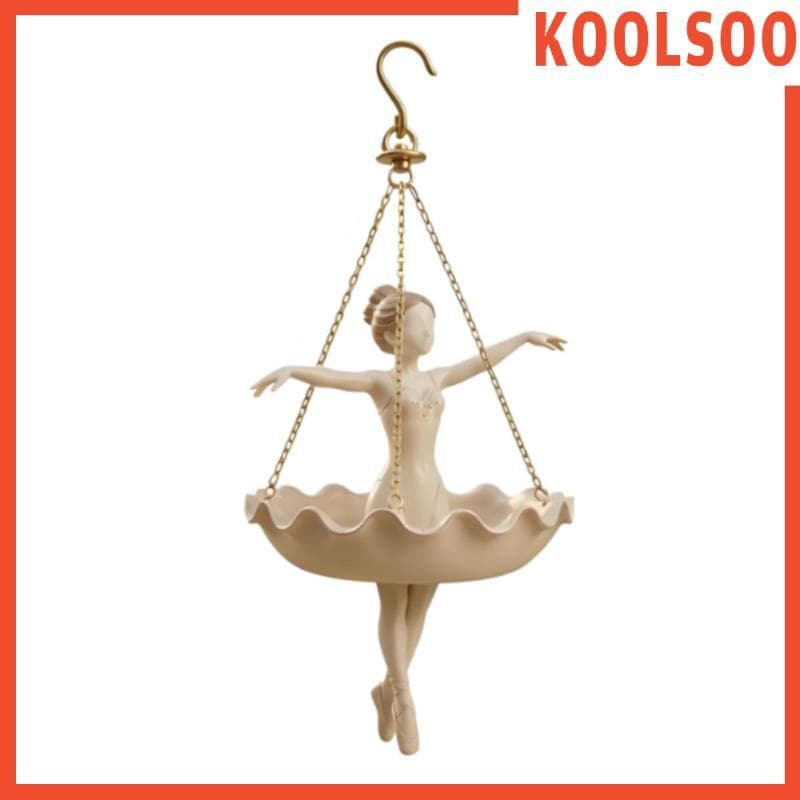 [Koolsoo] Bailarina Suspensa Plantador Artístico Ao Ar Livre Estátua De Vaso De Flores Para Jardineiros