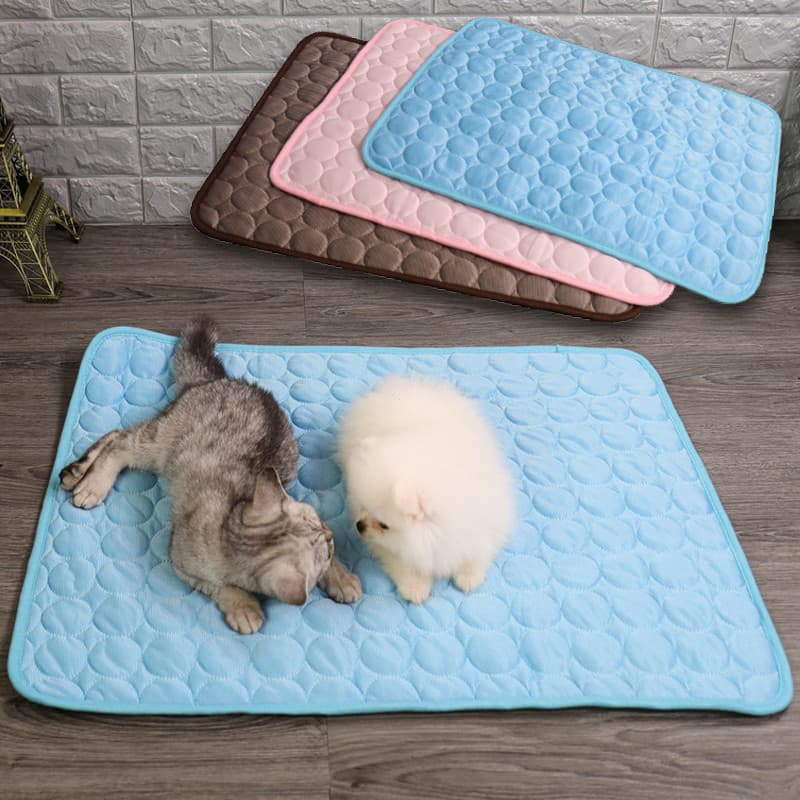Almofada de resfriamento para animais de estimação, almofada de gelo, almofada de resfriamento de seda fria para cães