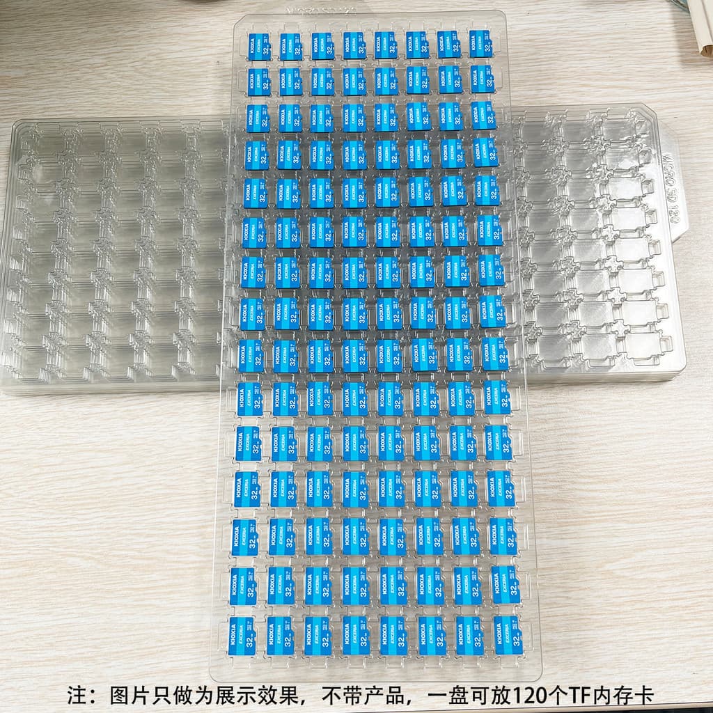 Bandeja macia transparente de plástico para cartão de memória TF Bandeja de armazenamento de plástico MicroSD Uma bandej