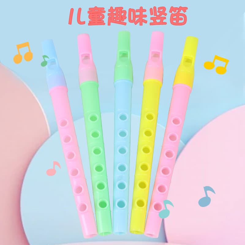 50pcs /Flauta Doce Infantil Colorida Mini 6 Furos – Instrumento Musical para Crianças