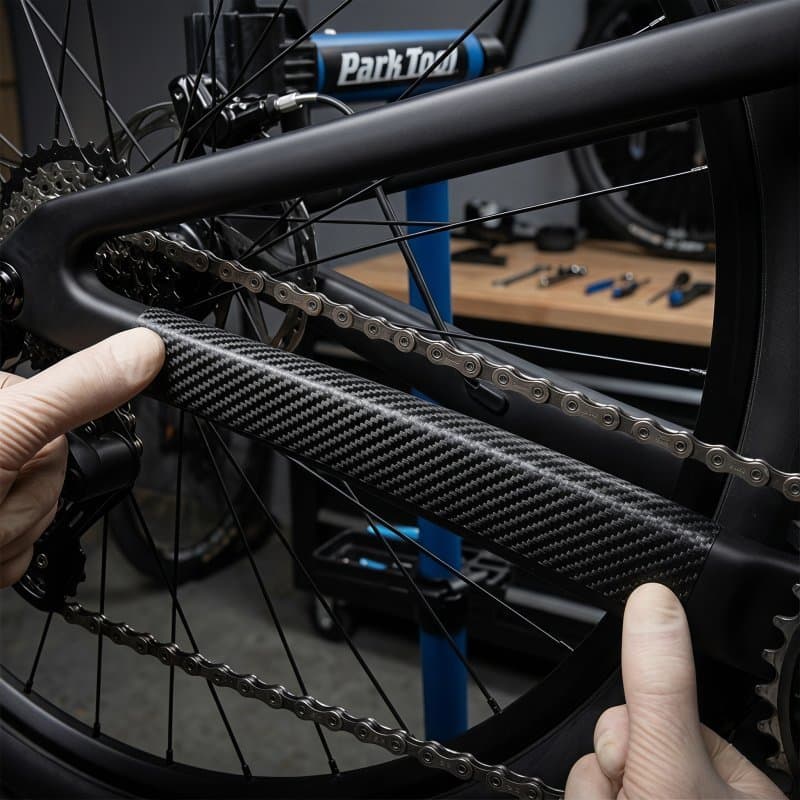 Protetor De Quadro De Fibra De Carbono Preto Para Uso Em Bicicleta Vinil Yujingyouzhang