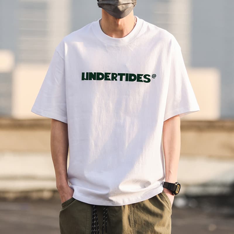 Camiseta de manga curta masculina verão novo estilo puro algodão estilo americano Street Wear carta impressão solta roup