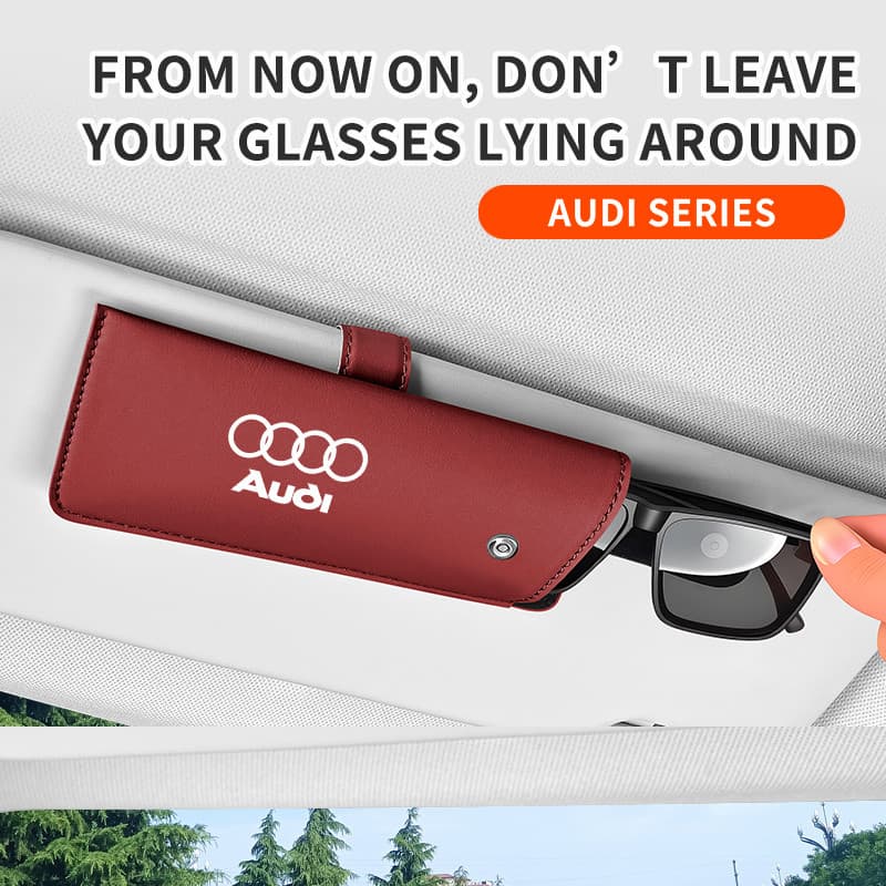 Estojo De Óculos De Carro AUDI A4L/A3/A5/A6L/Q3/Q5/Q7/A7/A8L Caixa De Armazenamento De Guarda-Sol Magnética
