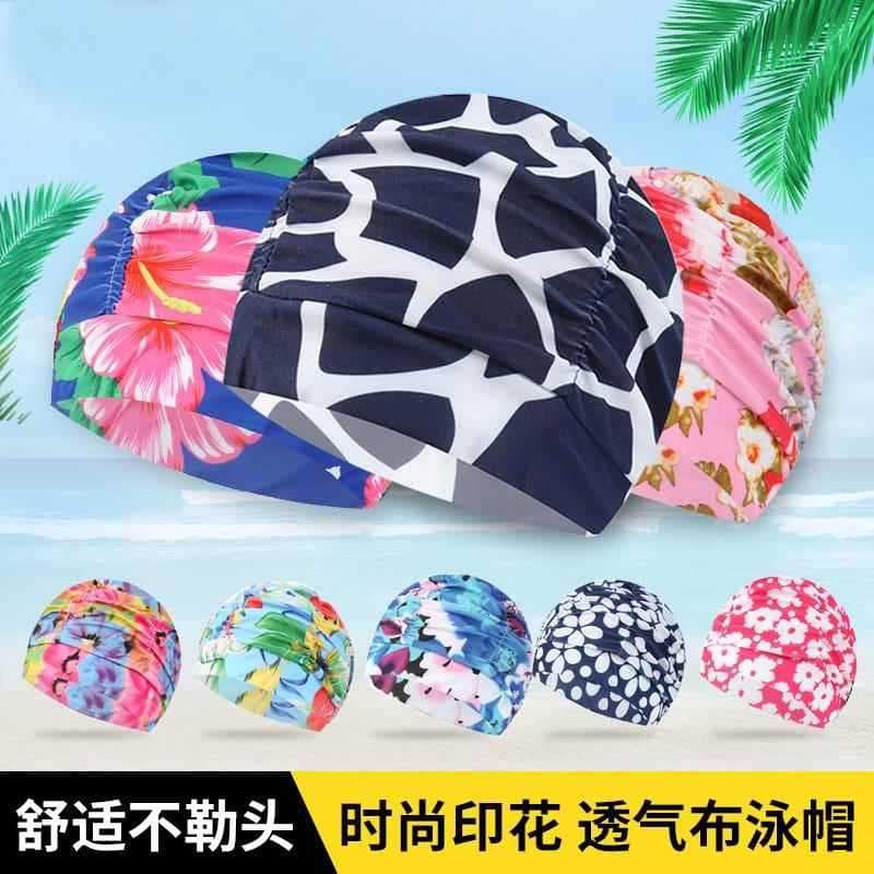 Touca de pano de natação Qilang, masculina, feminina, cabelo longo, proteção para os ouvidos, solta, confortável, não as