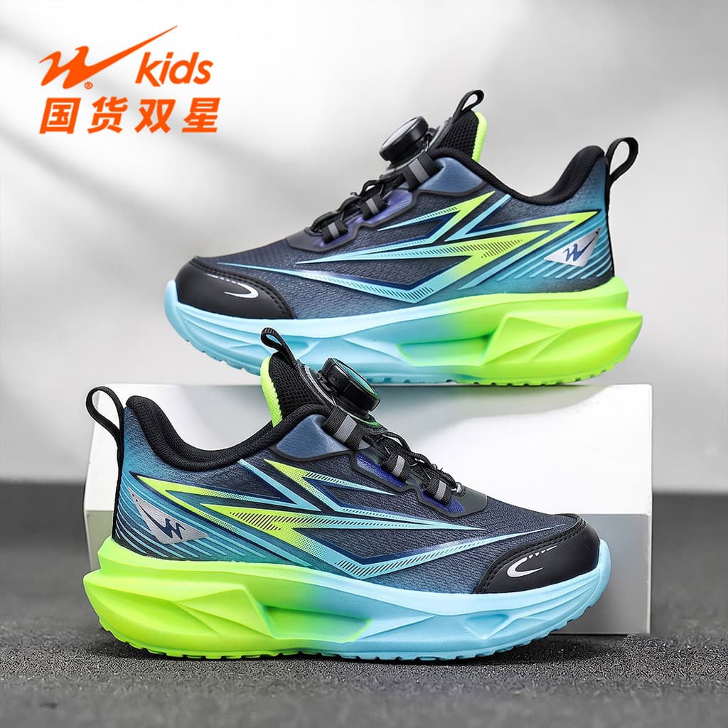 Dupla estrela sapatos infantis meninos sapatos de malha primavera outono 2026 novo estilo sapatos esportivos infantis fi