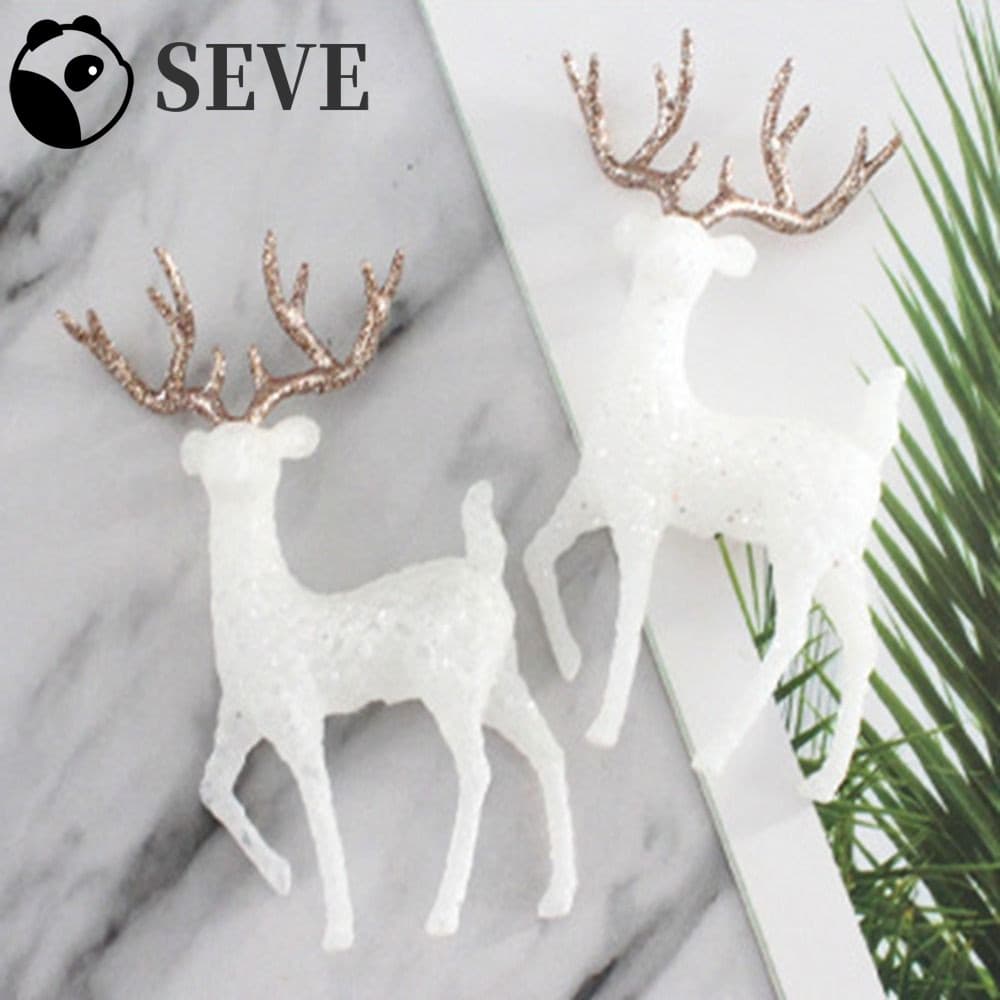 Estátua De Cervo SEVE Sika , Miniaturas De Alce Artificiais Fáceis De Instalar , Mini Artificial Feito À Mão Em Plástico