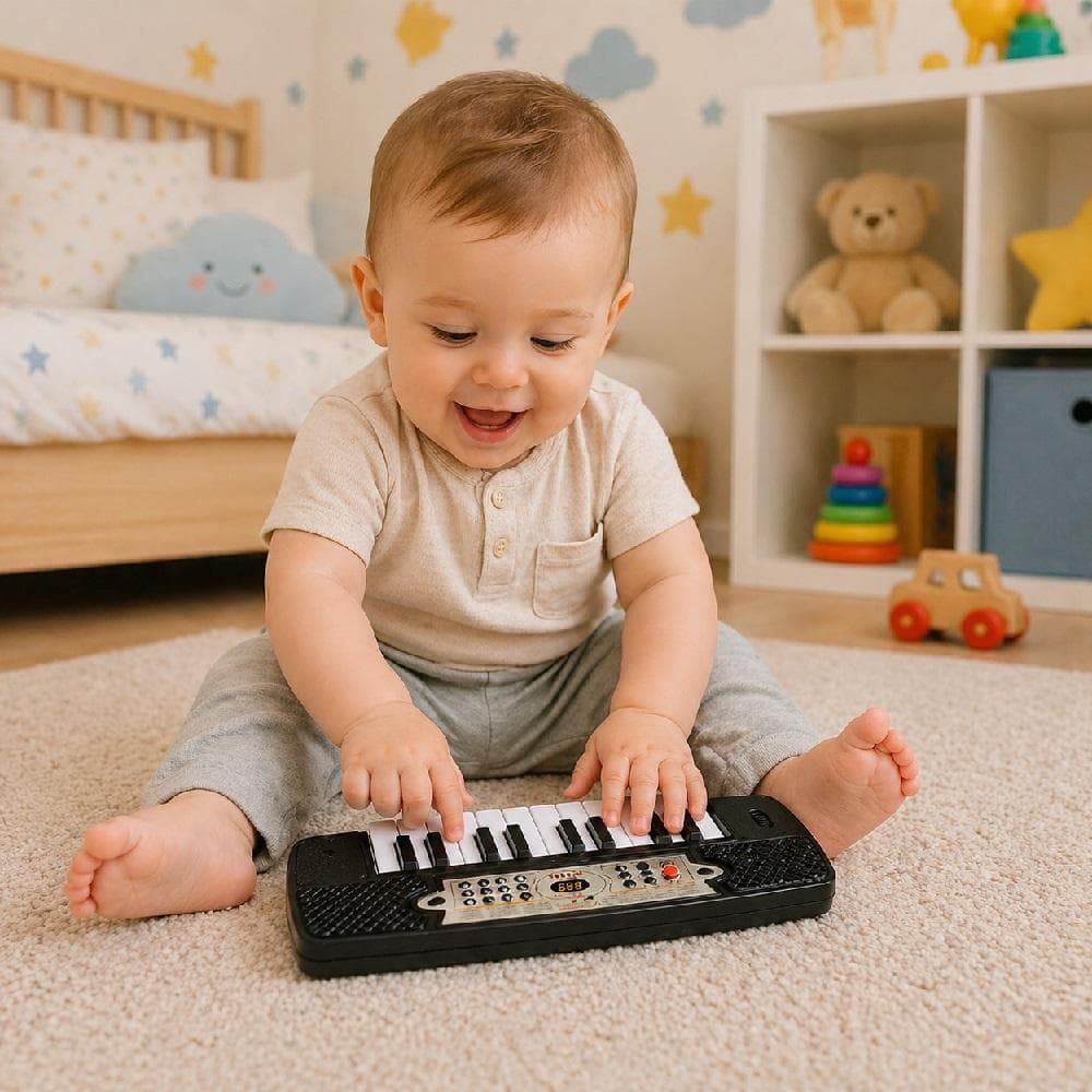 TECLADO INFANTIL PIANO MUSICAL MINI BRINQUEDO 24 TECLAS SOM MULTIFUNCIONAL CRIANCA BEBE ORGAO MELODIAS
