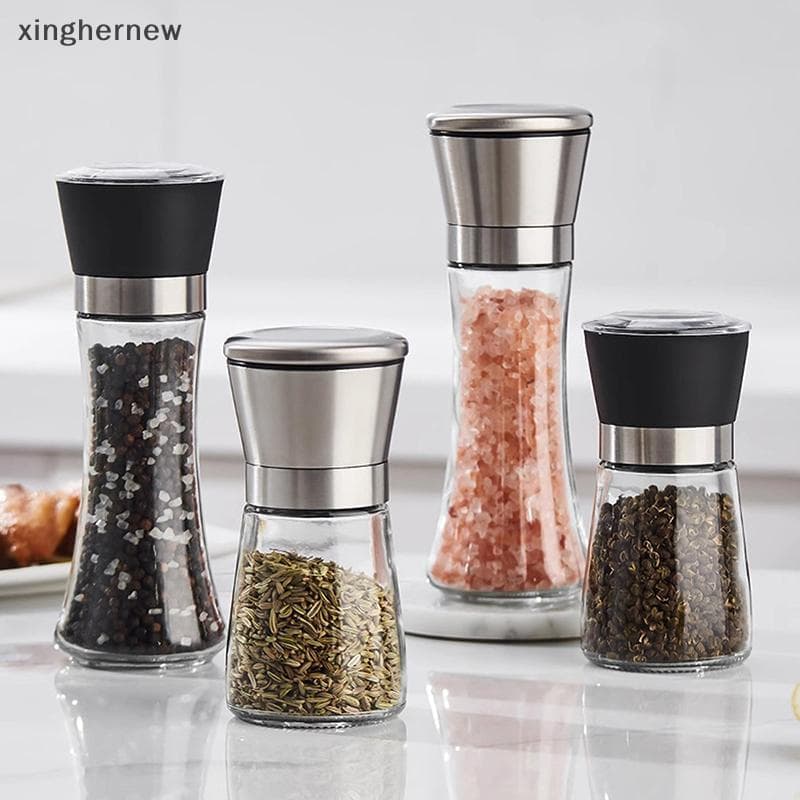 xinghernew Manual Moedor De Pimenta Sal Tempero Garrafa Jar Aço Inoxidável Especiarias Saleiro Cozinha Moinhos Acessório