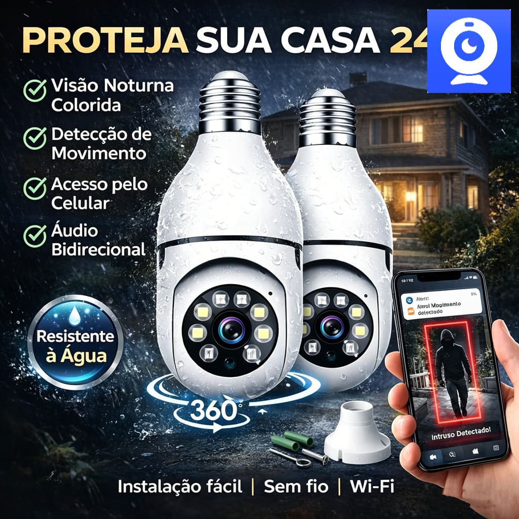 Câmeras De Segurança Sem Fio Wi-Fi Visão Noturna 360 ° Câmera Giratória Com Alto-Falante , Infravermelho V720 APP